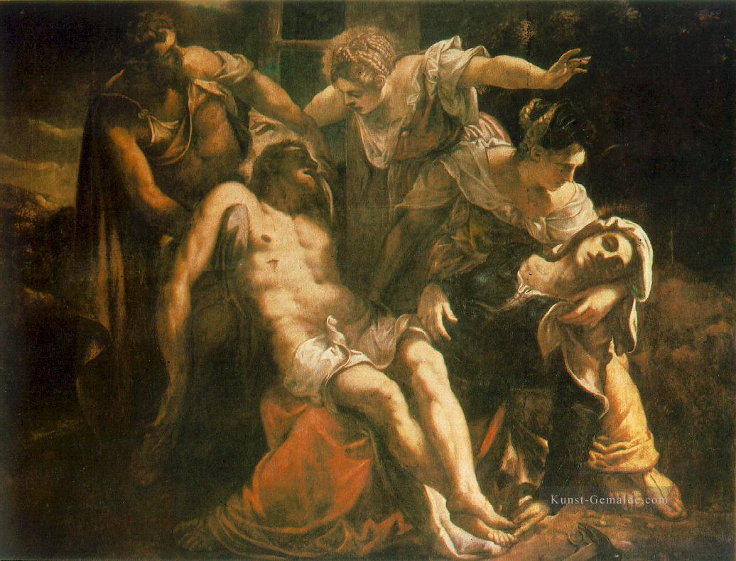 Abfall vom Kreuz Italienischen Renaissance Tintoretto Ölgemälde